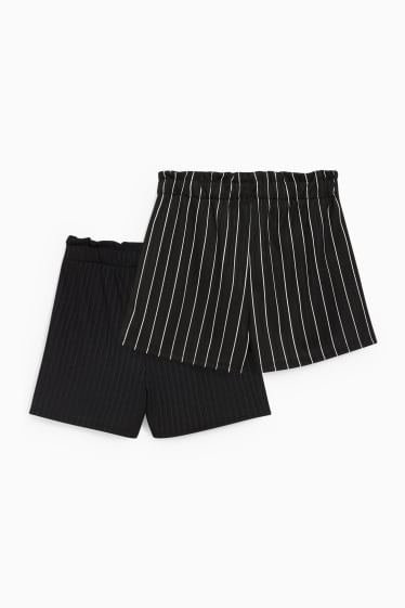 Bambini - Confezione da 2 - shorts di felpa - nero