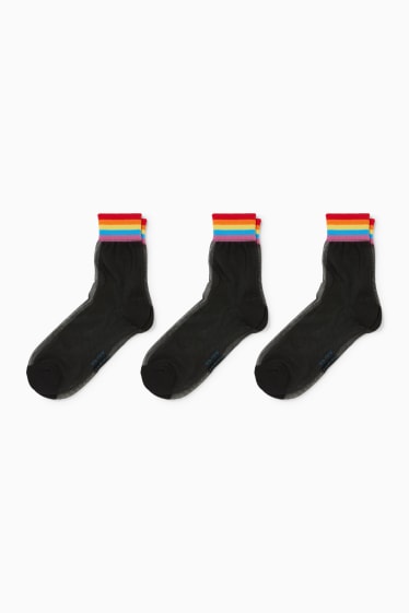Dames - Set van 3 paar - sokken - zwart