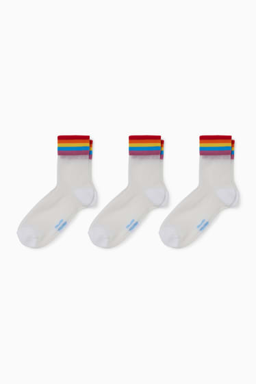 Dames - Set van 3 paar - sokken - wit