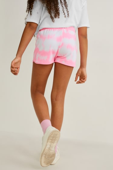 Niños - Shorts deportivos - rosa fosforito