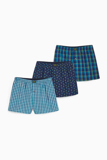 Men - Multipack of 3 - boxer shorts - woven - dark blue