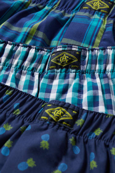 Men - Multipack of 3 - boxer shorts - woven - dark blue