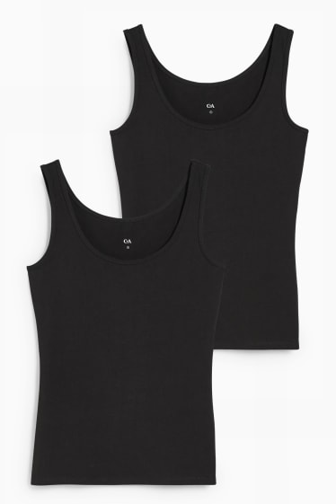 Women - Multipack of 2 - basic top  - black