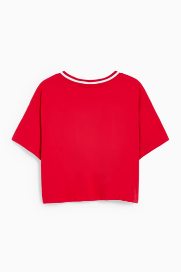 Teens & young adults - CLOCKHOUSE - cropped T-shirt  - red