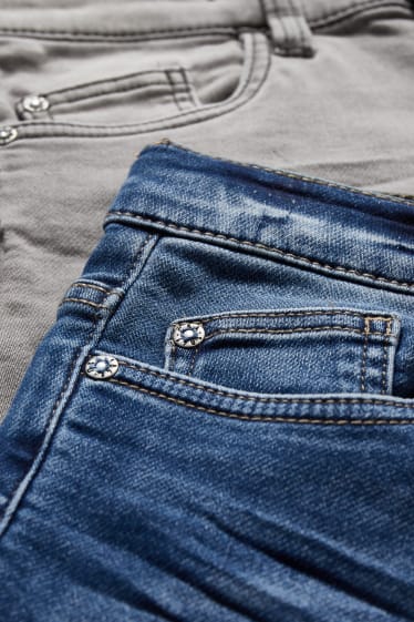 Kinder Jungen - Extended Sizes - Multipack 2er - Jeans-Shorts - Jog Denim - jeansblau