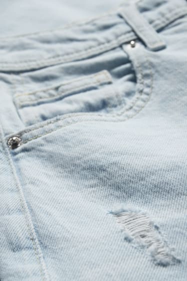 Women - CLOCKHOUSE - mom jeans - high waist - denim-light blue