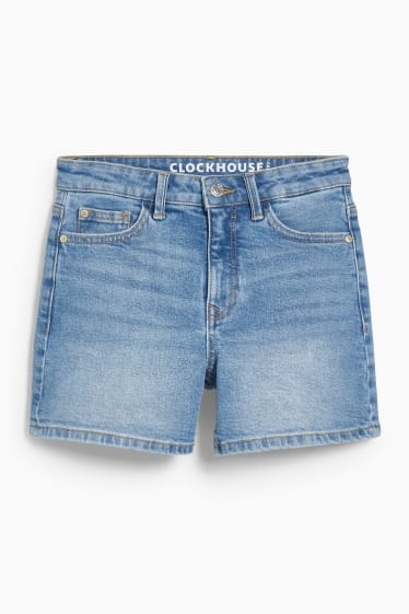 Mujer - CLOCKHOUSE - shorts vaqueros - high waist - LYCRA® - vaqueros - azul claro