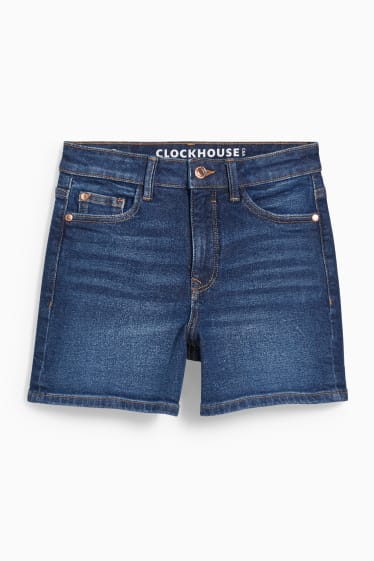 Mujer - CLOCKHOUSE - shorts vaqueros - high waist - LYCRA® - vaqueros - azul