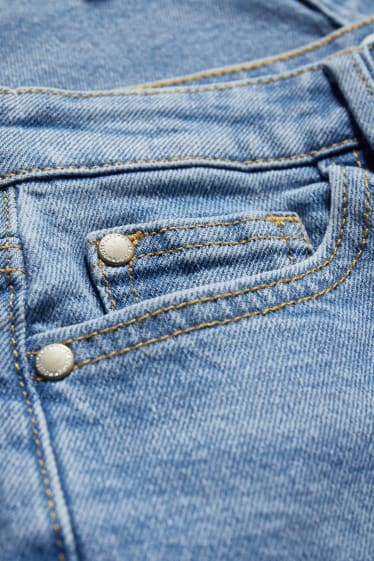 Dámské - CLOCKHOUSE - džínové šortky - high waist - LYCRA® - džíny - světle modré