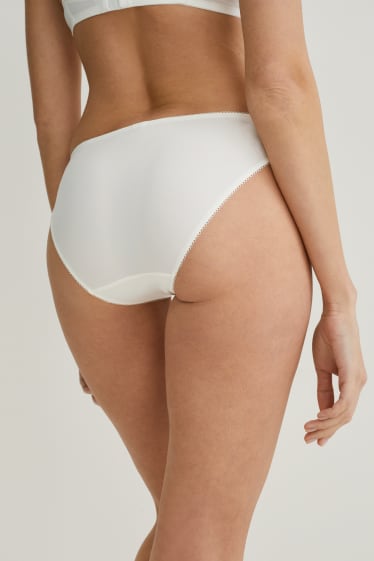 Donna - Confezione da 2 - slip - bianco crema