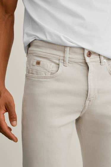 Men - Slim jeans - with hemp fibres - LYCRA® - taupe