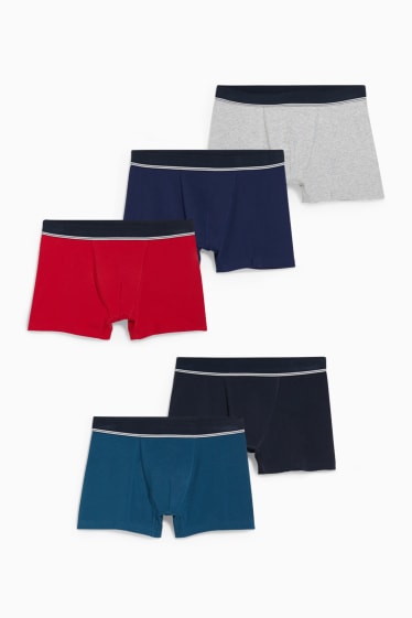 Men - Multipack of 3 - trunks - red / blue