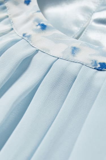 Damen - Fit & Flare Kleid - geblümt - hellblau