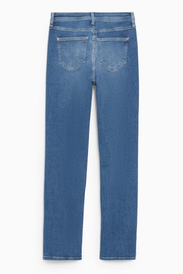 Women - Straight jeans - high waist - blue denim