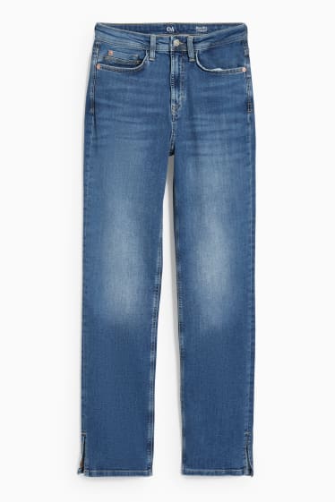 Damen - Straight Jeans - High Waist - jeansblau