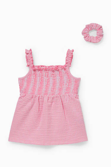 Enfants filles - Ensemble - Haut et chouchou - 2 pièces - rose