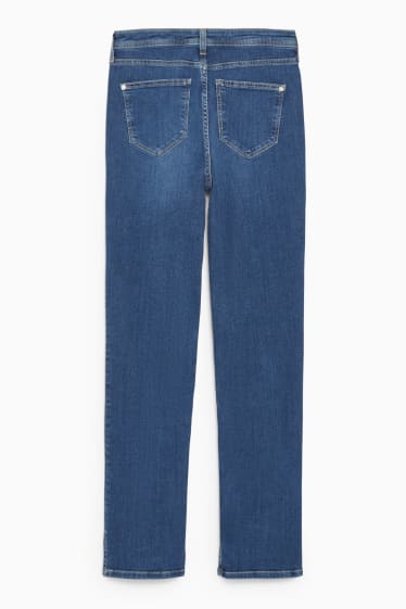 Mujer - Straight jeans - high waist - vaqueros - azul