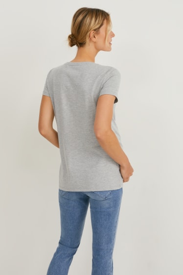 Femmes - T-shirt de grossesse - gris clair chiné