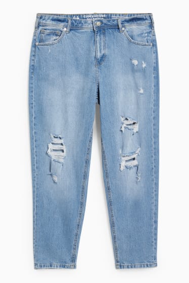 Dámské - CLOCKHOUSE - mom jeans - high waist - džíny - světle modré