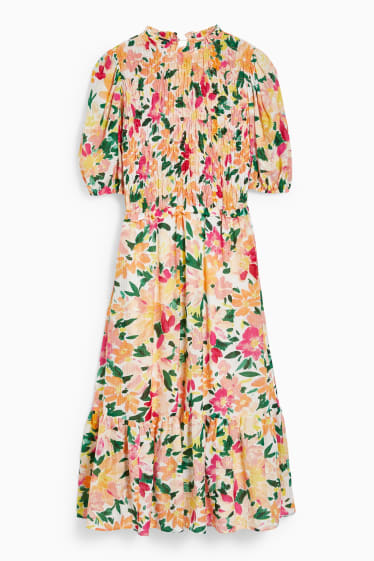 Women - Fit & flare dress - floral - orange