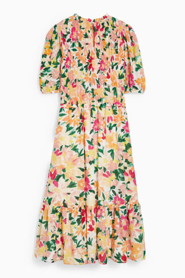 Women - Fit & flare dress - floral - orange