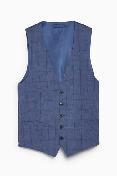 Hommes - Veston de costume - regular fit - LYCRA® - à carreaux - bleu foncé-chiné