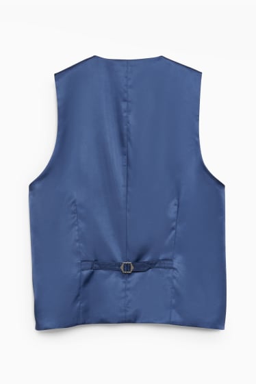 Men - Mix-and-match waistcoat - regular fit - LYCRA® - check - dark blue-melange