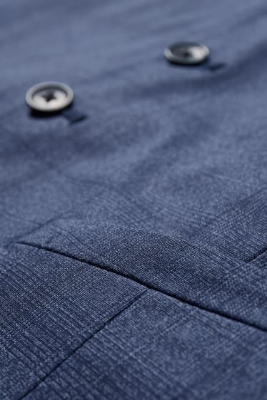 Men - Mix-and-match waistcoat - regular fit - LYCRA® - check - dark blue-melange