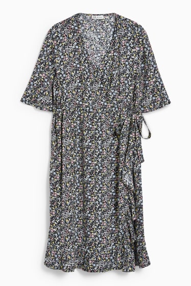 Dona - Vestit de lactància - de flors - blau fosc