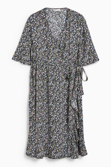 Women - Nursing dress - floral - dark blue