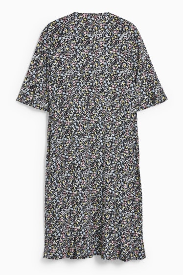 Women - Nursing dress - floral - dark blue