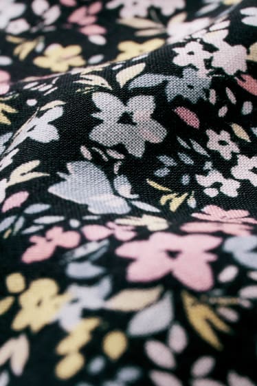 Dona - Vestit de lactància - de flors - blau fosc