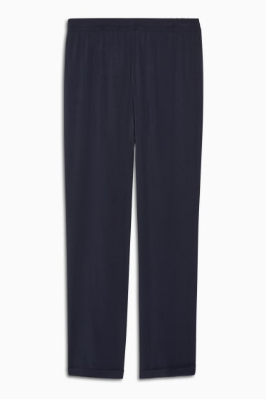 Kobiety - Spodnie materiałowe - tapered fit - ciemnoniebieski
