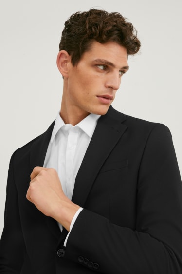 Pánské - Oblekové sako - regular fit - Flex - LYCRA®  - černá