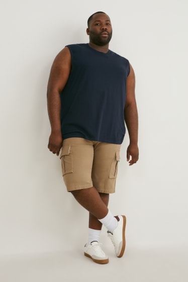 Men - Cargo bermuda shorts - Flex - light brown