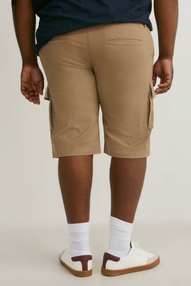 Men - Cargo bermuda shorts - Flex - light brown