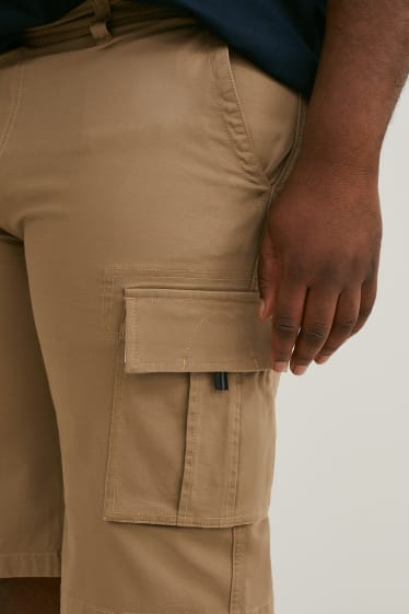 Men - Cargo bermuda shorts - Flex - light brown