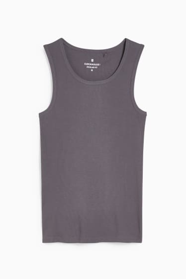 Heren - CLOCKHOUSE - tanktop - donkergrijs