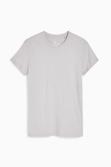 Mężczyźni - CLOCKHOUSE - T-shirt - jasnoszary-melanż