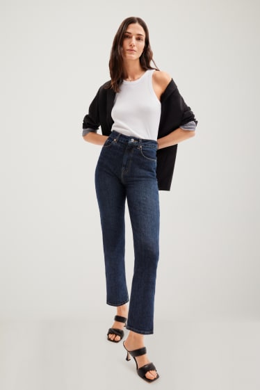 Dámské - Premium Denim by C&A - straight jeans- high waist - džíny - modré