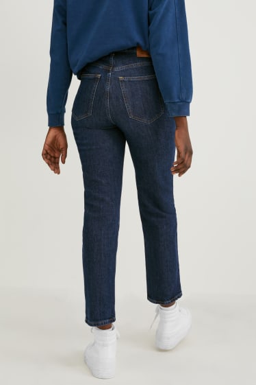 Women - Premium Denim by C&A - straight jeans - high waist - blue denim