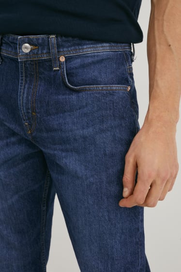 Mężczyźni - Tapered jeans - dżins-ciemnoniebieski