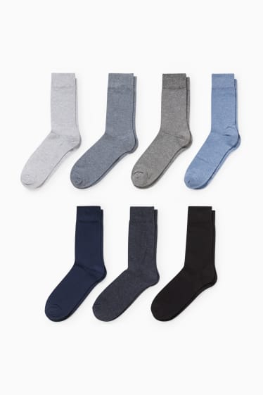 Men - Multipack of 7 - socks  - light blue