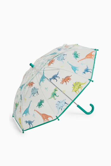 Kinder - Dino - Regenschirm - grün