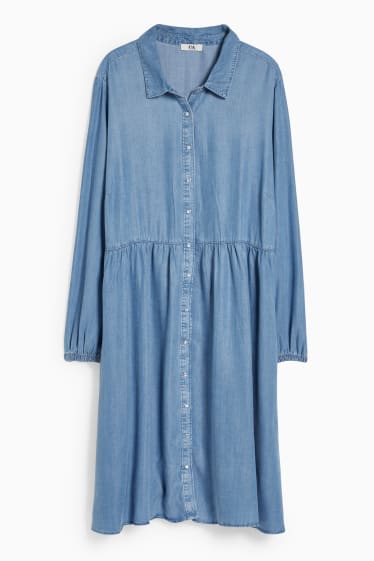 Women - Dress - denim-light blue