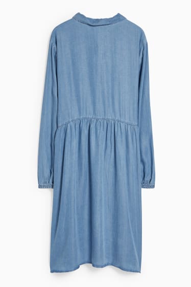 Women - Dress - denim-light blue