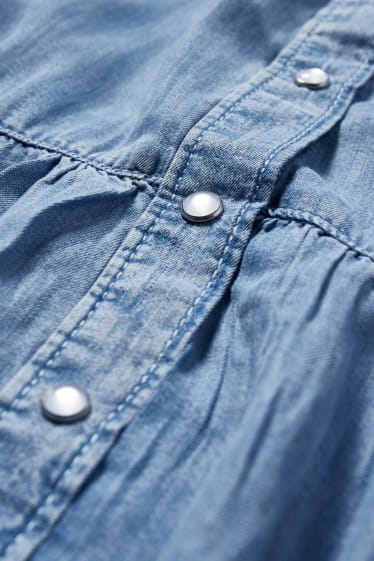 Dámské - Šaty - džíny - světle modré