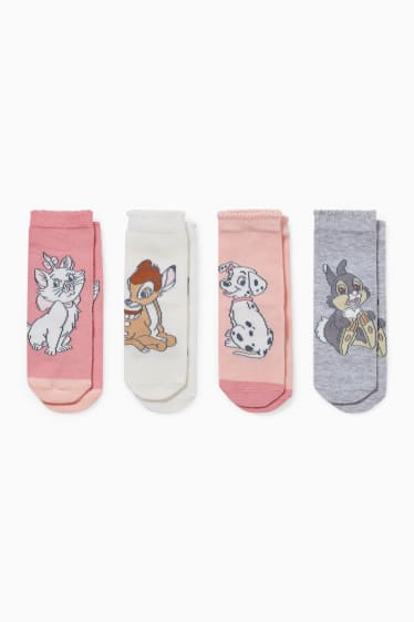 Bebés - Pack de 4 - Disney - calcetines con dibujo para bebé - rosa