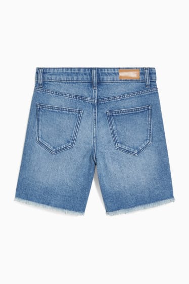 Copii - Pantaloni scurți de blugi - denim-albastru