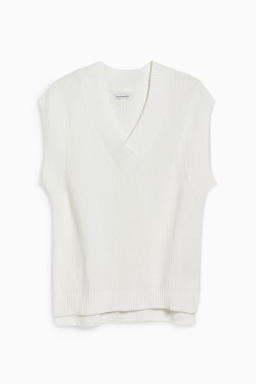 Dámské - CLOCKHOUSE - svetrová vesta - krémově bílá